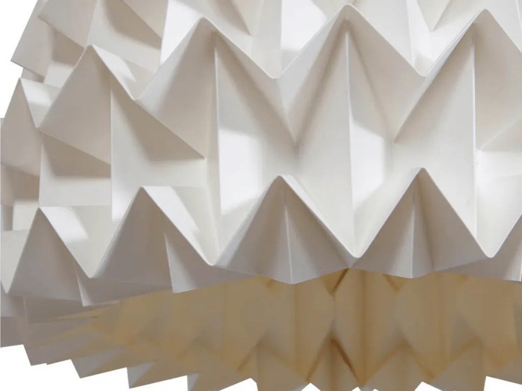 Wisząca lampa ORIGAMI papierowa 26 cm, kremowa