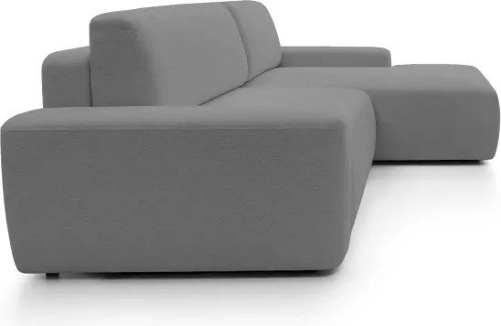 Narożnik BOULI Lewostronny z Elektryczną Regulacją wolnostojący tkanina Raven 10 Szary DOMO HOME