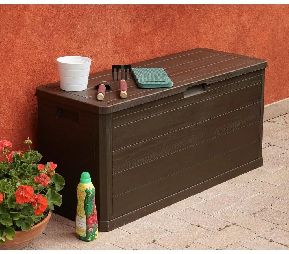 Brązowa skrzynia ogrodowa Woodys – Toomax