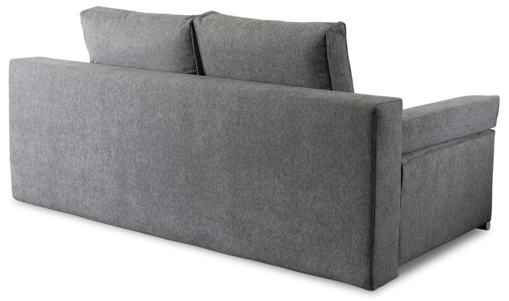 Sofa Rozkładana z Funkcją Spania RENO Dwuosobowa Szara Nowoczesna do Salonu
