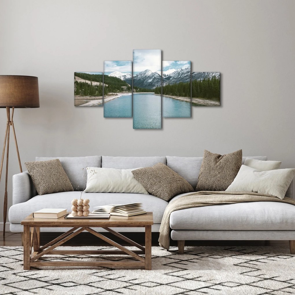 Obraz górskiego krajobrazu (125x70 cm)