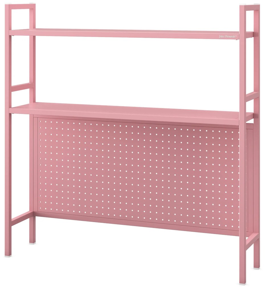 Metalowa nadstawka na biurko JENNY, 950 x 980 x 220 mm, różowa