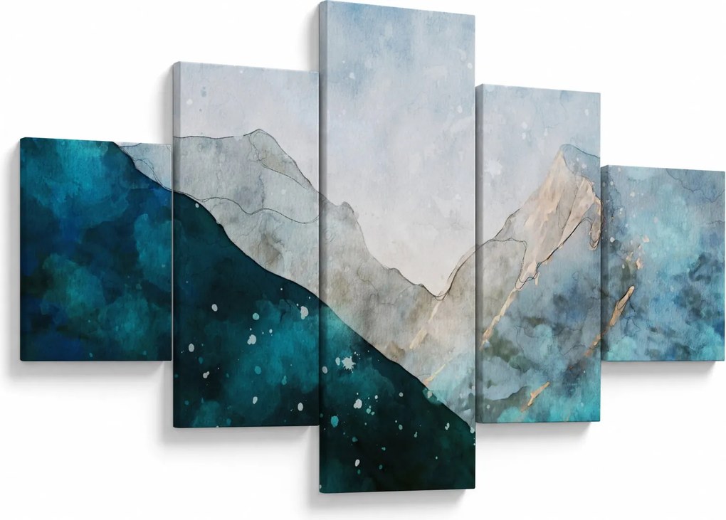 Obraz - Rysunek gór (125x70 cm)