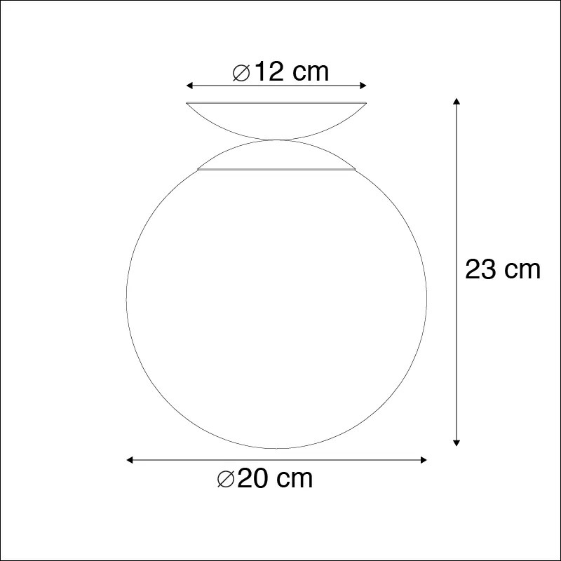 Inteligentna lampa sufitowa z mosiądzu z przydymionym szkłem z Wi-Fi ST64 - Pallon ArtDeco Oswietlenie wewnetrzne