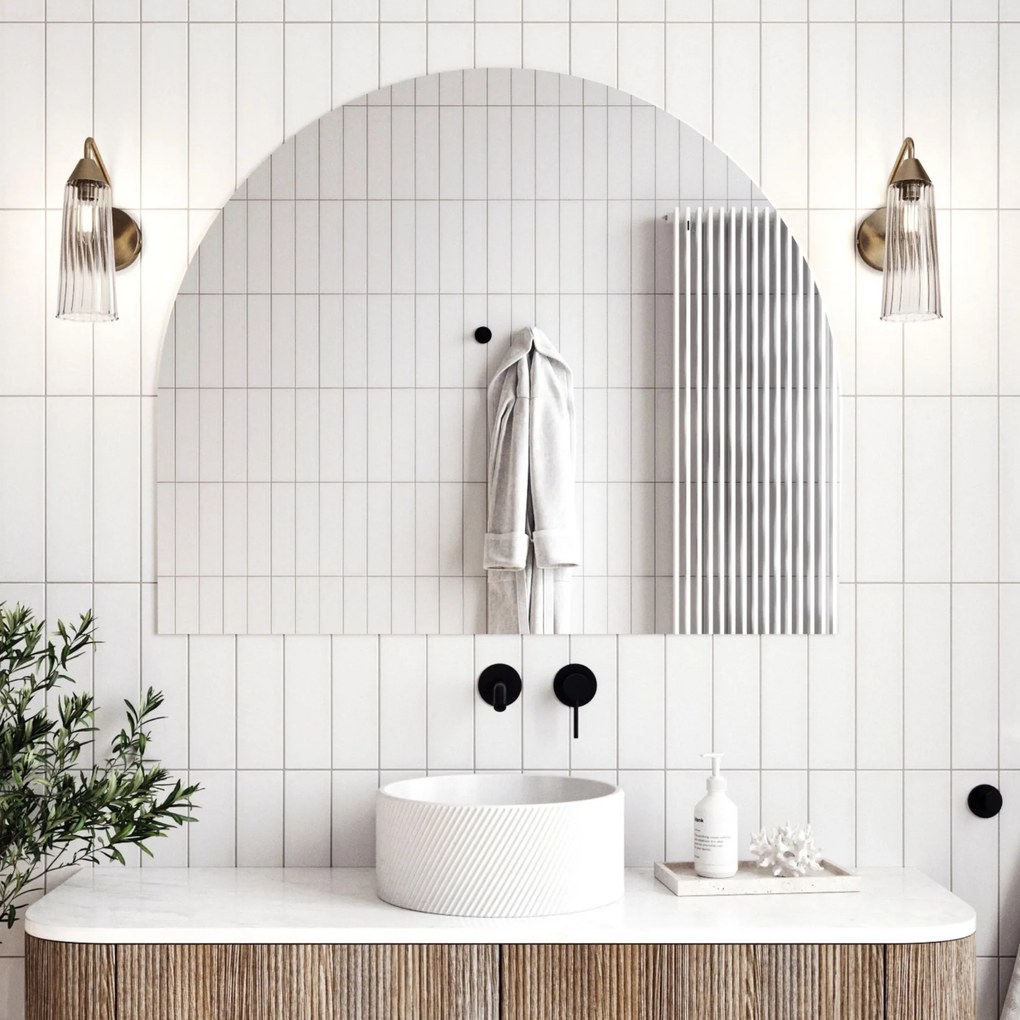 Lustro owalne oszlifowane portalowe bezramowe bez podświetlenia 100 X 78 CM RONA | Różne kolory szkła : Kolor tafli szkła - Srebrny