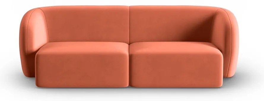 Różowa aksamitna sofa 188 cm Paolo – Milo Casa