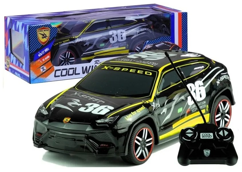 Auto zdalnie sterowane sportowe pilot r/c czarne