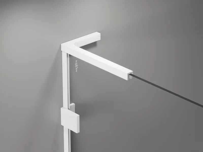 Mexen Lunar L ścianka prysznicowa Walk-in prawa 120 x 200 cm, transparent 8 mm, biała - 830L-120-000-20-00-P