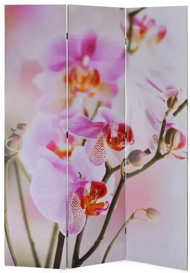 Parawan z motywem kwiatowym - Folken 3X 120 x 170 cm