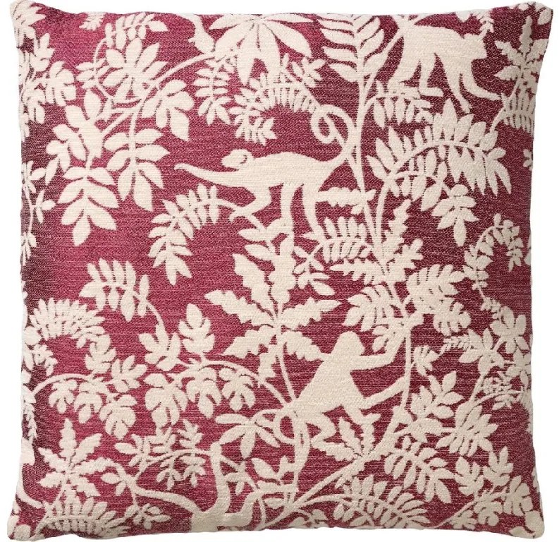 Dekoracyjna poszewka na poduszkę ABU MERLOT 45x45 cm, burgundowy