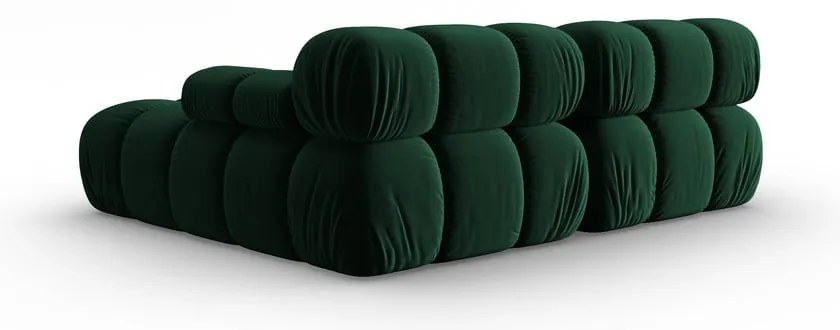Zielony aksamitny narożnik (prawostronny) Bellis – Micadoni Home