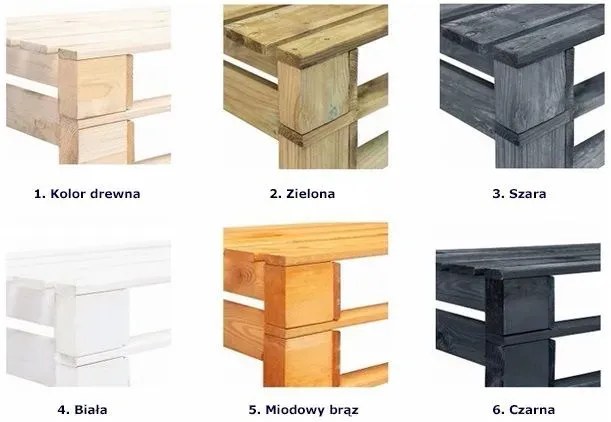 Czarna ławka ogrodowa z palet - Olefix 2X