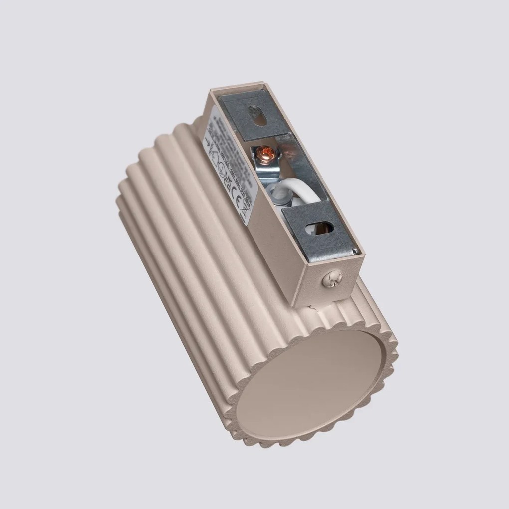 Kinkiet KARBON 10 taupe ryflowany SOLLUX  LIGHTING