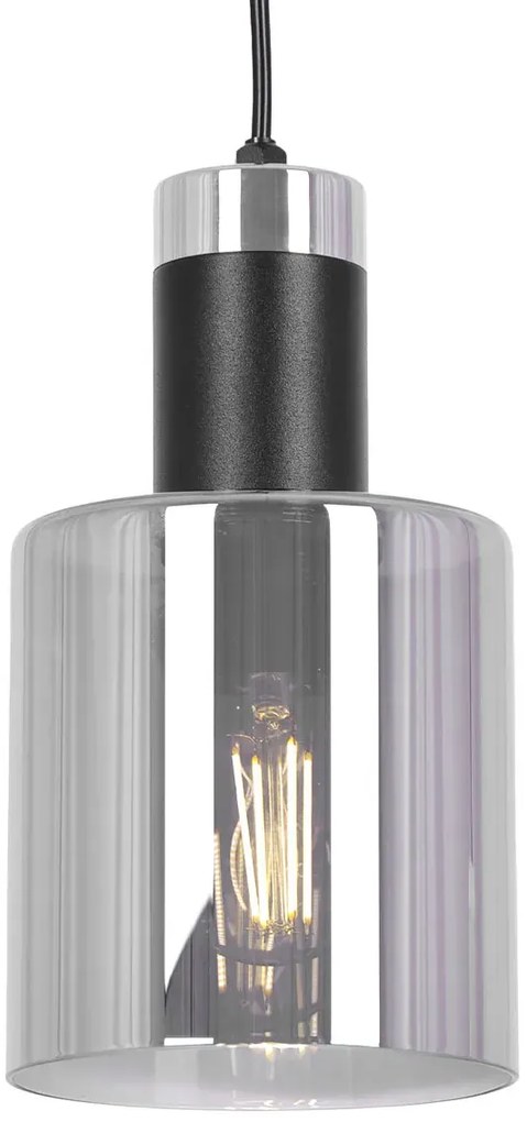 Pojedyncza lampa wisząca ze szklanym kloszem - A468-Solla