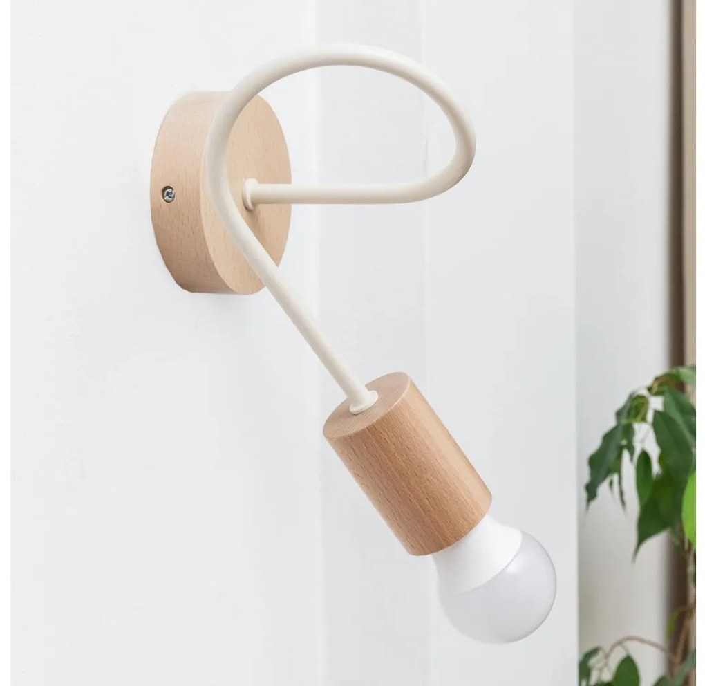 Kinkiet OXFORD 1xE27/15W/230V sosna/kremowy