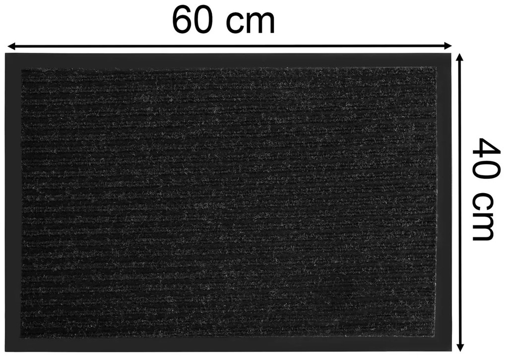 Prostokątna Czarna Wycieraczka 40X60 E9-S17
