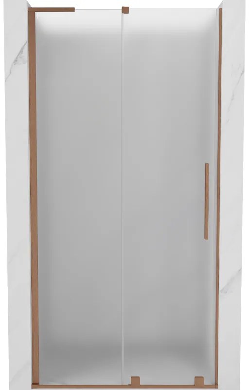 Mexen Velar L drzwi prysznicowe rozsuwane 90 cm, szron, miedź szczotkowana - 871-090-003-31-65
