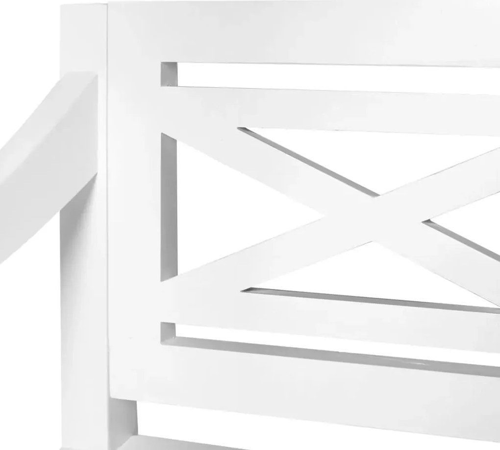 Biała drewniana ławka - Faris