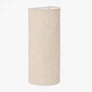 Kinkiet Ścienny Z Lnu Kiraz ↔︎ 15 X ↑35 Cm & Len Kremowy Beż - Sklum