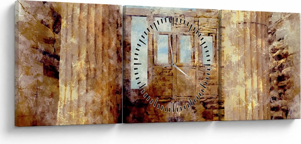 Obraz - Erechtejon, Ateny, Grecja (z zegarem) (90x30 cm)