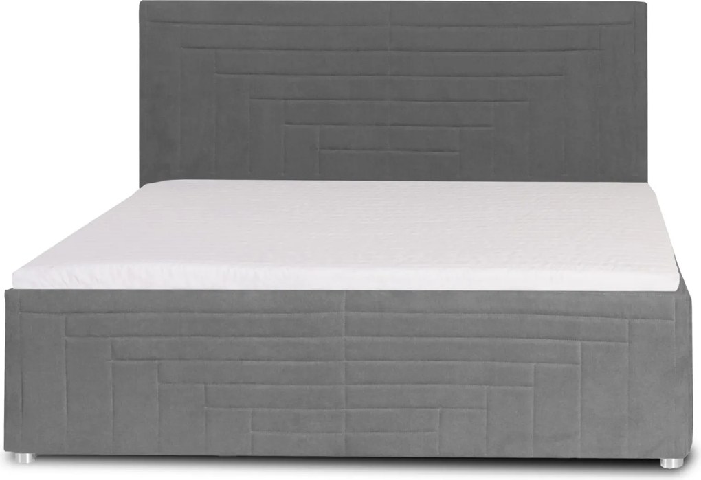 Łóżko FILI 180x200 cm Żółty Z materacem