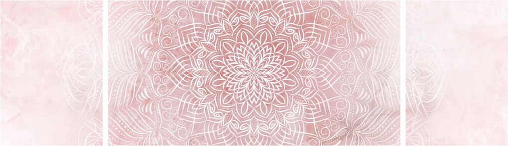 Obraz - Różowa mandala (170x50 cm)