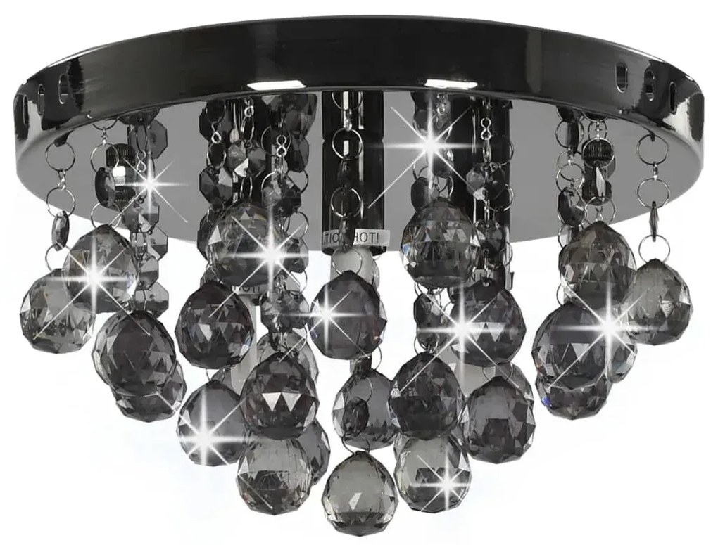Czarno-fioletowa okrągła lampa sufitowa glamour P8-S84