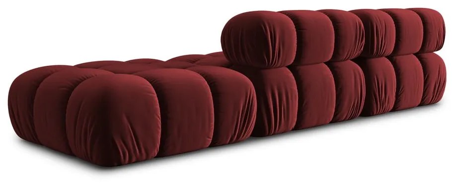 Czerwona aksamitna sofa 282 cm Bellis – Micadoni Home