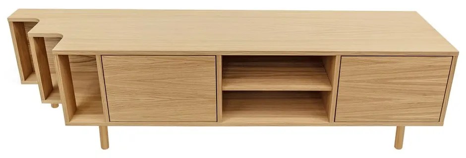 Szafka pod TV w dekorze dębu w naturalnym kolorze 189x50x44 cm Shift – Woodman