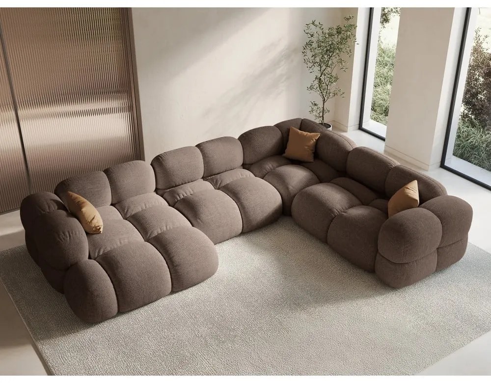 Brązowy narożnik (prawostronny/w kształcie litery U) Loretto – Cosmopolitan Design