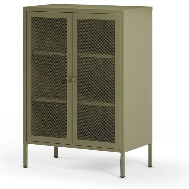 Zielona metalowa szafka 70x100x40 cm Fayna – Marckeric