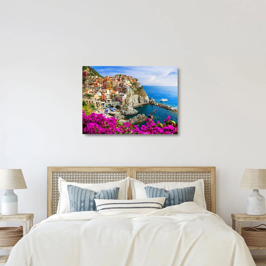 Obraz na szkle - Włoska wioska Manarola (70x50 cm)