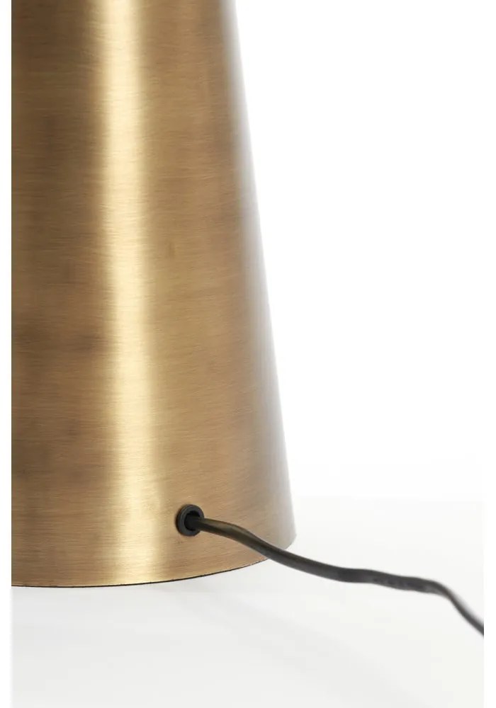 Lampa stołowa w kolorze brązu z metalowym kloszem (wysokość 52 cm) Dita – Light & Living