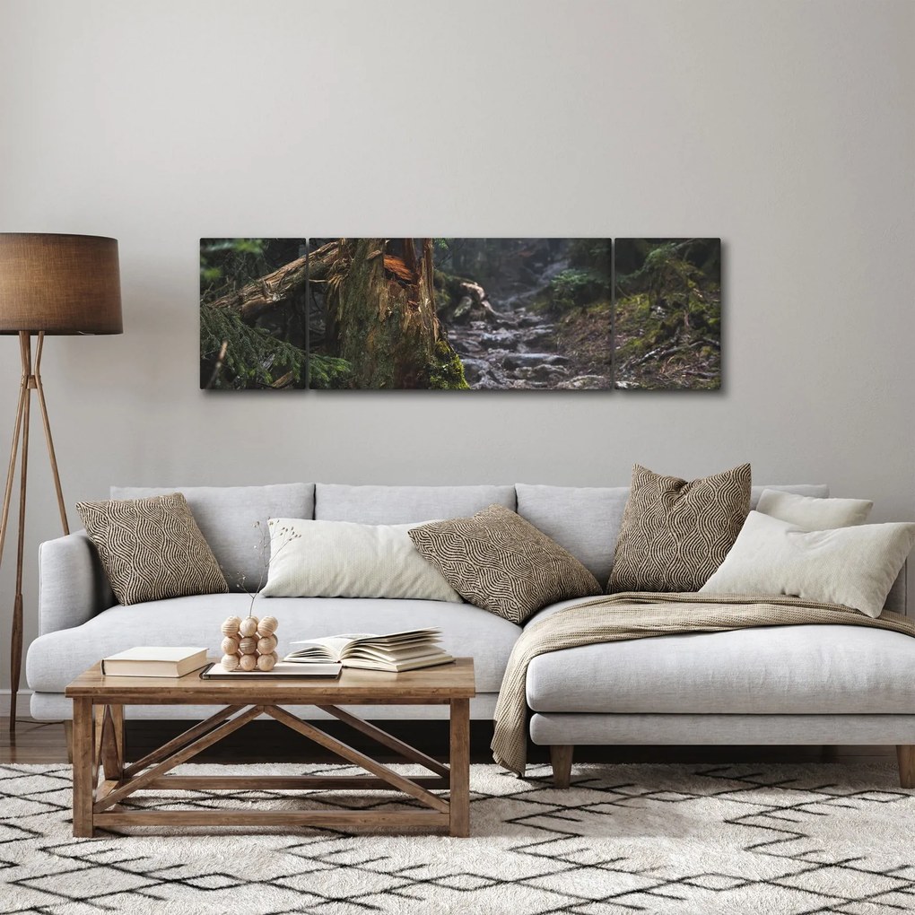 Obraz - W lesie (170x50 cm)
