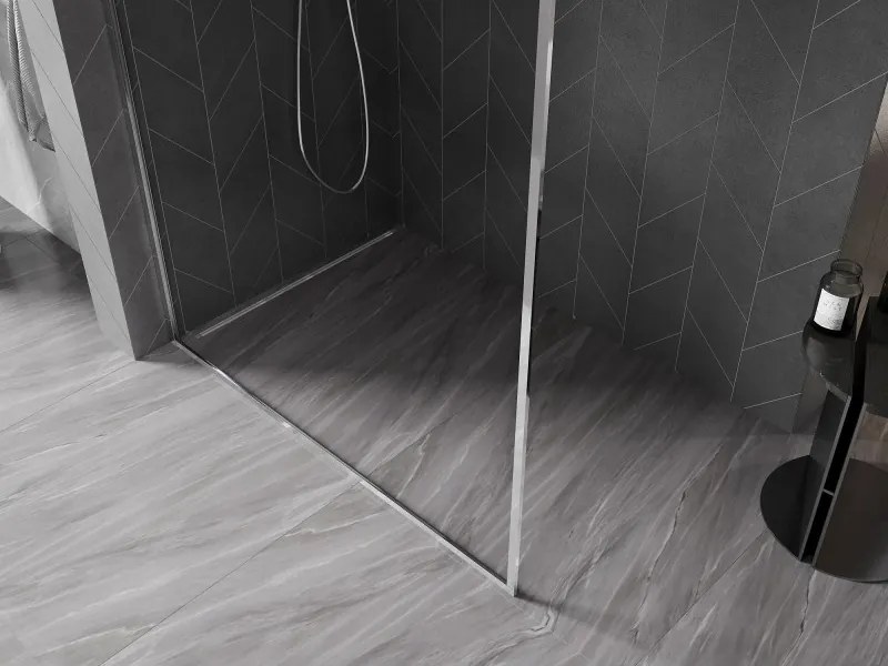 Mexen Kioto-XF ścianka prysznicowa Walk-in z ramką 70 x 202 cm, transparent 10 mm, chrom - 800-070-104-01-00-X