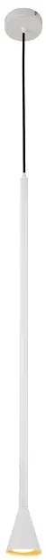 Biała metalowa długa lampa wisząca nad wyspę 2X V055 C4-P02