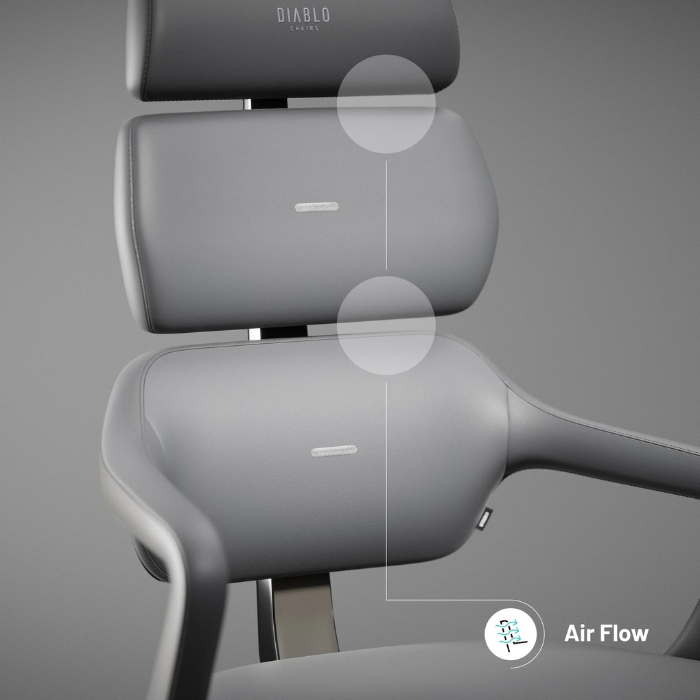 Fotel prezesa Diablo V-Modular, Shadow Grey