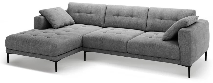 Szary narożnik (lewostronny/z szezlongiem) Bemy – Micadoni