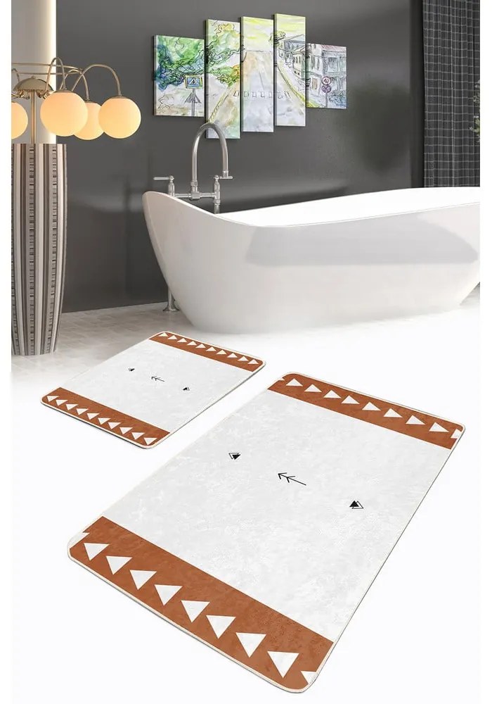 Białe dywaniki łazienkowe zestaw 2 szt. 60x100 cm – Mila Home