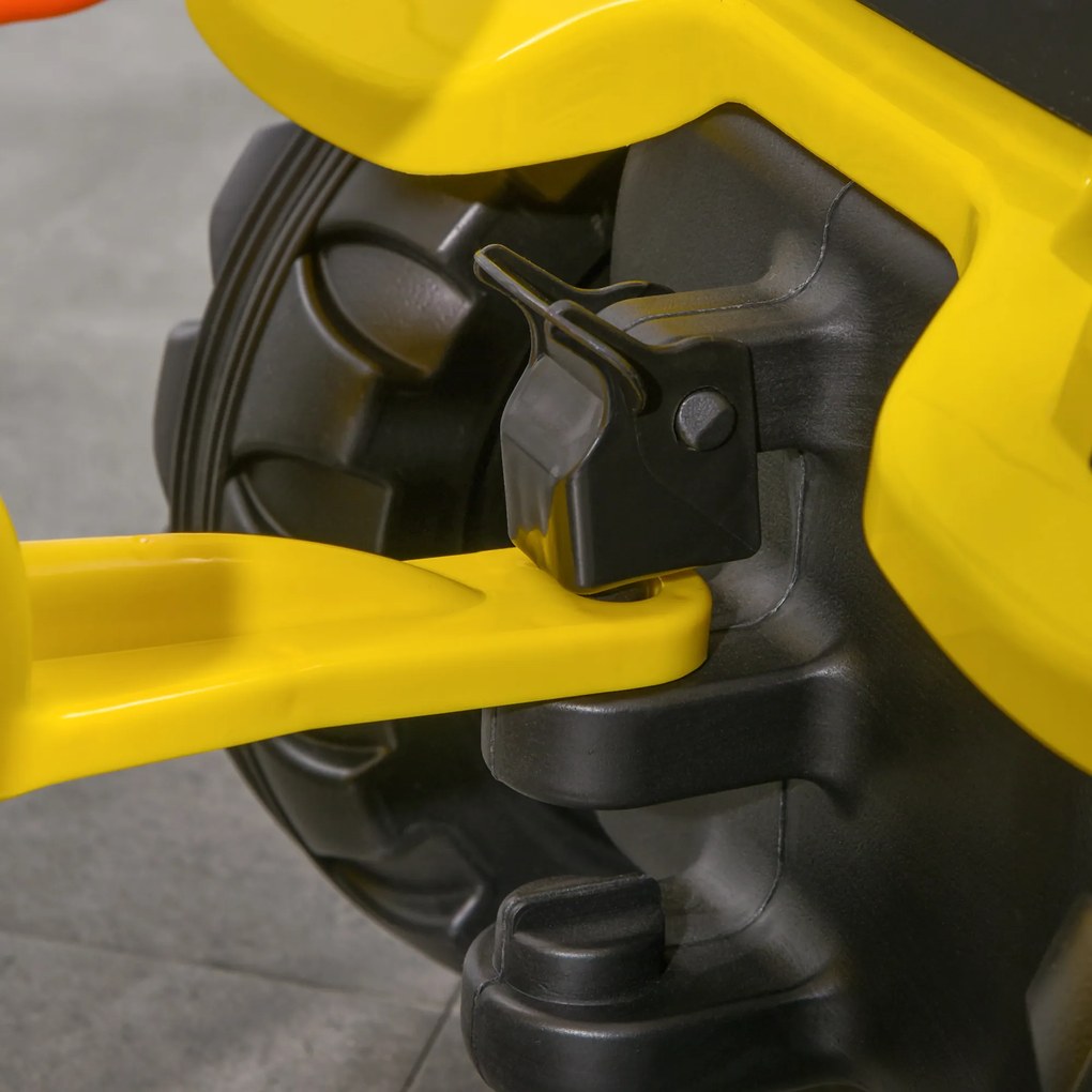 HOMCOM Traktor na pedały z przyczepką Traktor dla dzieci od 3 lat Kolor żółty