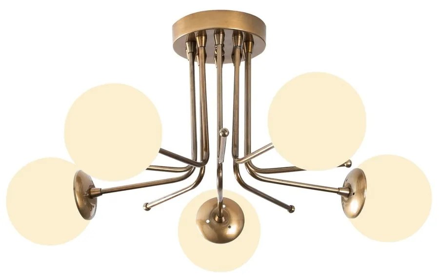Biała lampa sufitowa w kolorze złota Opviq lights Daisy