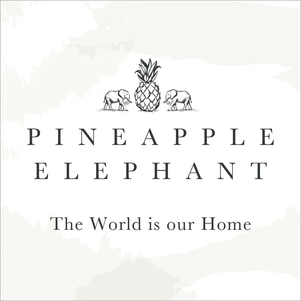 Biała firanka 140x183 cm Woodblock Floral – Pineapple Elephant