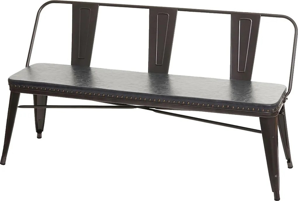 Ławka 3-osobowa MCW-H10,  czarno-szary