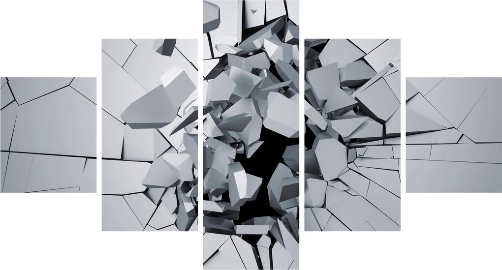 Obraz abstrakcja 3D (125x70 cm)