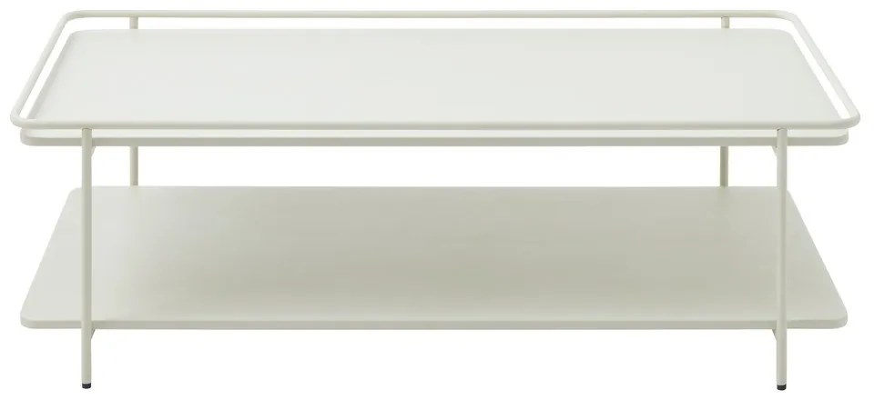 Jasnoszary metalowy stolik 55x110 cm Yuba – Unique Furniture