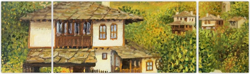 Obraz - Domki letniskowe w lecie (170x50 cm)