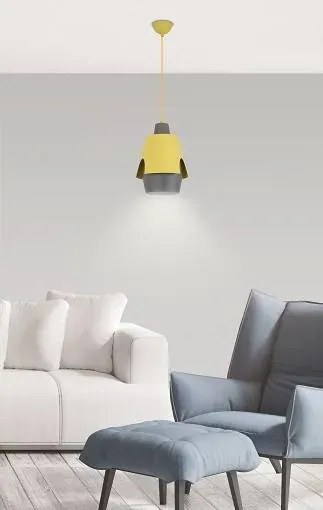 Dwukolorowa lampa wisząca - V010 Sibbek