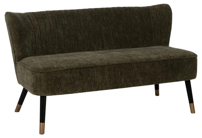 Zielona sofa z tkaniny szenilowej 134 cm Glam – Ixia