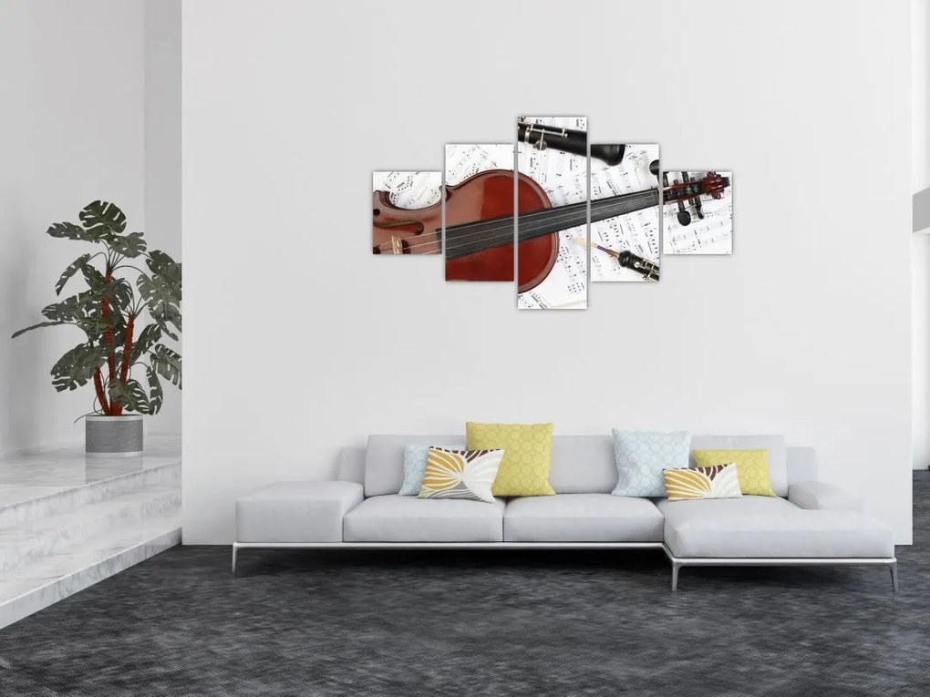 Obraz - Instrumenty muzyczne (125x70 cm)