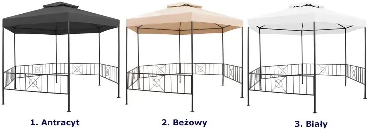 Beżowe przenośne zadaszenie ogrodowe R9-F43